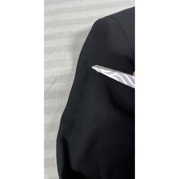 Lauren Ralph Lauren Blazer Womens 8 Black Wool Lined Double Breasted Made in USA - Picture 11 of 11